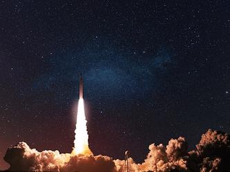 Rocket heading to space